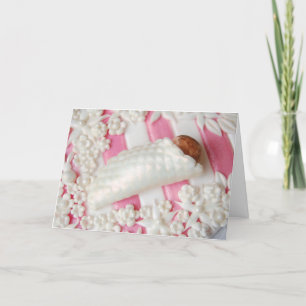 Carte Fabulous Baby Greming Card en rose et blanc