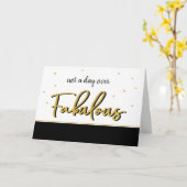 Carte Fabulous Faux Gold Fun Ajouter un nom Joyeux anniv (Fleur jaune)
