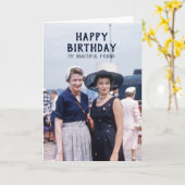 Carte Fabulous Lady Friends Retro Anniversaire Amitié (Fleur jaune)