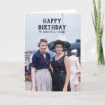 Carte Fabulous Lady Friends Retro Anniversaire Amitié<br><div class="desc">Changez le message si vous souhaitez sur cette rétro deux beaux amis debout ensemble carte de voeux.</div>