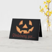 Carte Face citrouille pour Halloween (Fleur jaune)