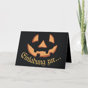 Carte Face citrouille pour Halloween