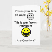 Carte Face de retraite (Fleur jaune)