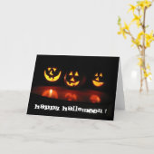 Carte face d'halloween (Fleur jaune)