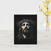 Carte Face Of Jesus Christ Crown Of N Religious Christma (Fleur jaune)