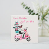 Carte Facile Nom personnalisé sur Joyeux Anniversaire Gi (Debout devant)