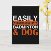 Carte Facilement distrait par Badminton (Fleur jaune)