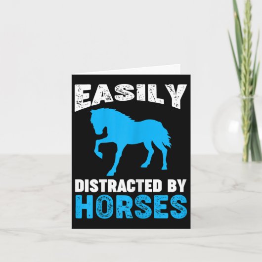 Carte Facilement Distrait Par Chevaux Équitation Équitat (Devant)