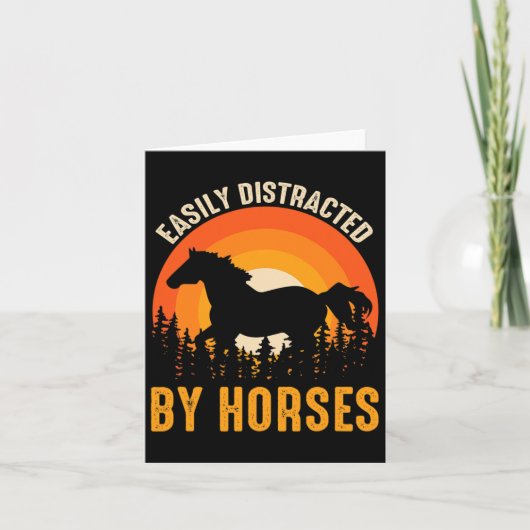 Carte Facilement Distrait Par Chevaux Équitation Équitat (Devant)