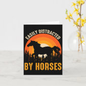 Carte Facilement Distrait Par Chevaux Équitation Équitat (Fleur jaune)