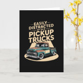 Carte Facilement distrait par de vieux pick-up (Fleur jaune)