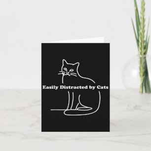 Carte Facilement Distrait Par Les Chats Drôle