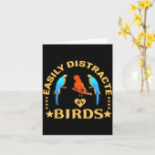 Carte Facilement distrait par les oiseaux Citation drôle (Fleur jaune)