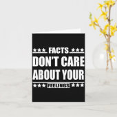 Carte Facts Don't Care About Your Feelings  (Fleur jaune)