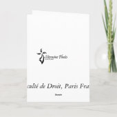 Carte Faculté de droit Facade (Dos)