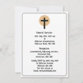 Carte Fade Photo Funeral Invitation (Dos)