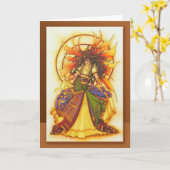 Carte Faery gitan de danseur par Teri Rosario (Fleur jaune)