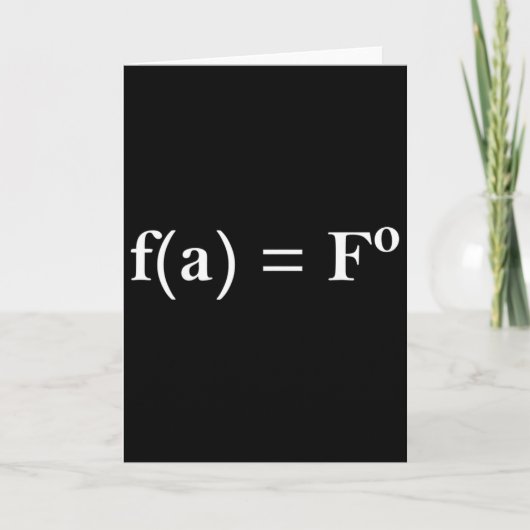 Carte Fafo Math Equation Funny Novelty Math Teacher Nerd (Devant)