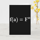 Carte Fafo Math Equation Funny Novelty Math Teacher Nerd (Fleur jaune)