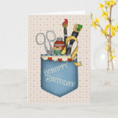 Carte Faible anniversaire (Fleur jaune)