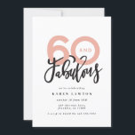 Carte Faire 60 look bon anniversaire de typographie mode<br><div class="desc">Faire 60 look,  soixante et fabuleuse invitation d'anniversaire de typographie moderne. Texte de script moderne sur la conception de typographie de tendance. Partie d'une collection. Les couleurs peuvent être customisées.</div>