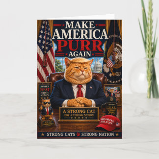 Carte Faire à nouveau ronronner l'Amérique - Chat politi