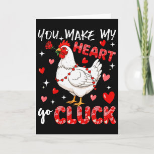 Carte Faire battre le cœur Saint-Valentin Son de poulet