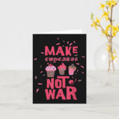 Carte Faire de la cupcake pas la guerre (Fleur jaune)