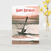 CARTE FAIRE DE LA PLANCHE À VOILE (Fleur jaune)