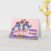 Carte Faire des amis (Fleur jaune)