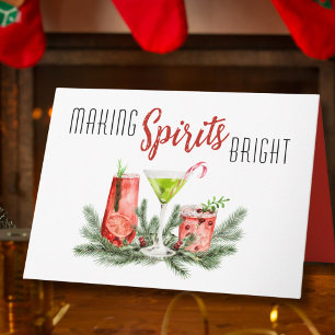 Carte Faire des spiritueux brillants cocktails festifs V