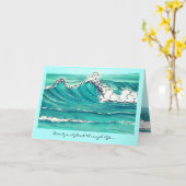 Carte « Faire des vagues » avec un espace réservé (Fleur jaune)