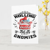 Carte Faire du Roulement avec mes Gnomes de Noël (Fleur jaune)