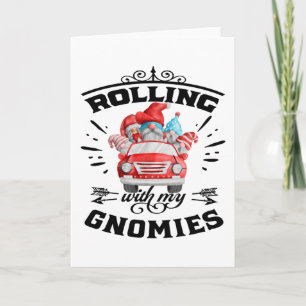 Carte Faire du Roulement avec mes Gnomes de Noël