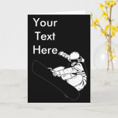 Carte Faire du surf des neiges 3 (Fleur jaune)