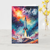 Carte faire exploser Good Luck dans vos examens GCSE ALe (Fleur jaune)