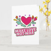 Carte Faire l'amour pas la guerre (Fleur jaune)