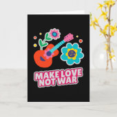 Carte Faire l'amour pas la guerre (Fleur jaune)