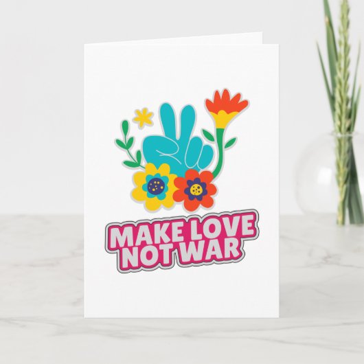 Carte Faire l'amour pas la guerre (Devant)