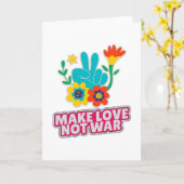 Carte Faire l'amour pas la guerre (Fleur jaune)