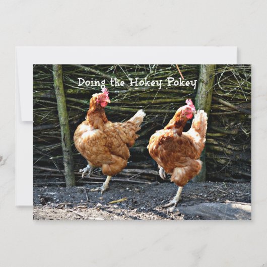 Carte Faire Le Pokey, Les Poulets De Pokey, (Devant)
