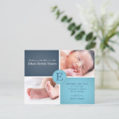 carte faire-part baby BOY (Debout devant)