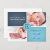 carte faire-part baby BOY (Devant / Derrière)