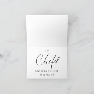 Carte Faire-part bébé et grossesse à grand-mère