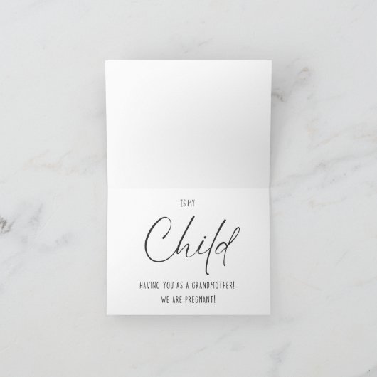 Carte Faire-part bébé et grossesse à grand-mère (Intérieur)