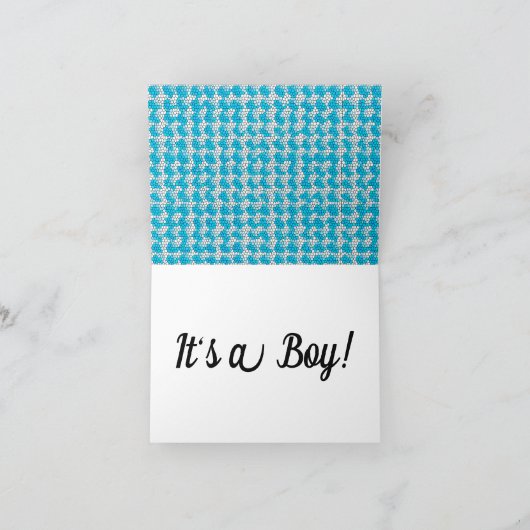 Carte Faire-part bébé garçon (Intérieur)