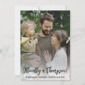 Carte Faire-part d'adoption photo simple moderne (Devant)