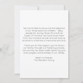 Carte Faire-part d'adoption photo "Worth the wait" (Dos)