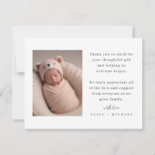 Carte faire-part d'anniversaire bébé avec photo (Dos)