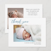 Carte faire-part d'anniversaire bébé avec photo (Devant / Derrière)